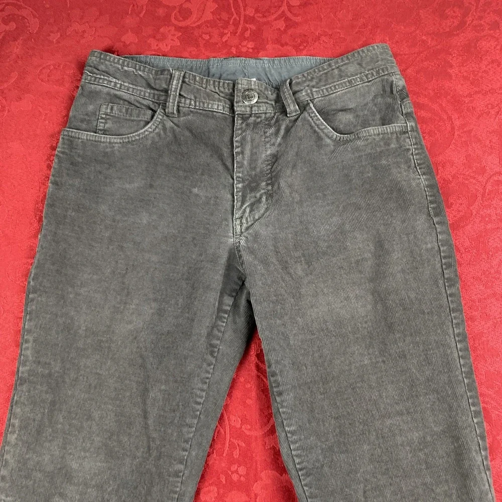 Columbia Corduroy Chino Pants Mens 30x32(meas 30) Gray 5 Pocket Straight Fit‎